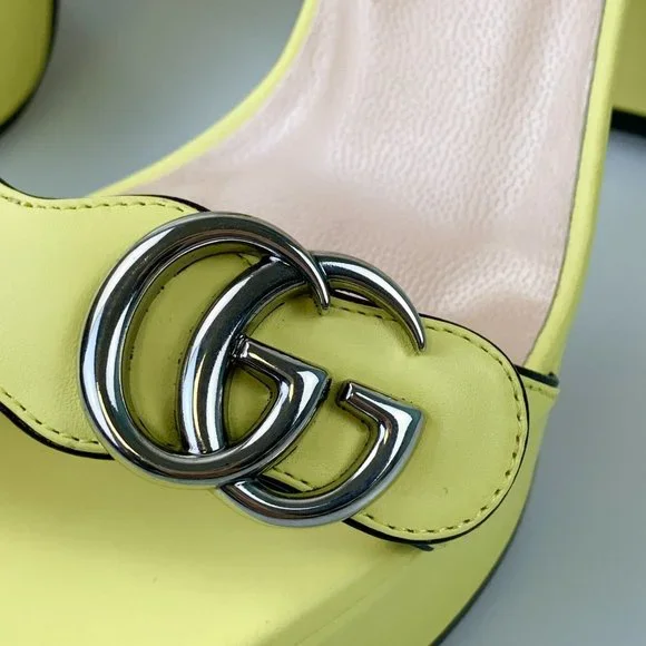 Gucci Yellow Platform Sandals - Picture 4 of 9